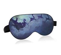 Masque pour les yeux de sommeil unisexe Elk Christmas Night Sleeping Mask Couverture d'ombre confortable pour les yeux