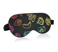 Masque pour les yeux de sommeil unisexe Fruits végétarisme masque de sommeil de nuit confortable couverture d'ombre de sommeil pour les yeux
