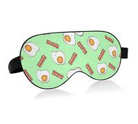 Masque pour les yeux de sommeil unisexe Kawaii Green Eggs Bacon Night Masque de sommeil Confortable Eye Sleep Shade Cover
