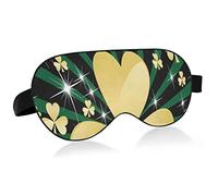 Masque pour les yeux de sommeil unisexe Rayons verts Golden Shamrock Night Sleeping Mask Couverture d'ombre de sommeil confortable pour les yeux