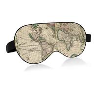 Masque pour les yeux de sommeil unisexe rétro carte du monde antique masque de sommeil de nuit confortable couverture d'ombre de sommeil pour les yeux