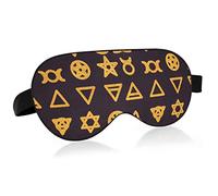 Masque pour les yeux de sommeil unisexe The Wiccan Traditions Symbols Golden Night Sleeping Mask Couverture d'ombre de sommeil confortable pour les yeux