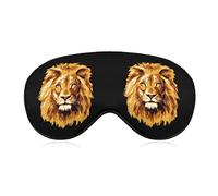 Masque pour les yeux de tête de Lions africains pour dormir la nuit avec les yeux bandés avec sangle réglable pour hommes femmes voyage Yoga sieste