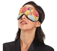 Masque pour les yeux de voyage Art Déco avec bande élastique réglable et sangle réglable pour dormir, travailler la sieste