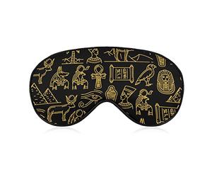 Masque pour les yeux des dieux égyptiens antiques avec sangle réglable pour hommes et femmes nuit sommeil voyage sieste