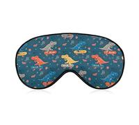 Masque pour les yeux Doodle Dinosaur Skater avec sangle réglable pour hommes et femmes Nuit Sommeil Voyage Sieste