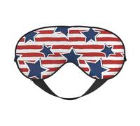 Masque pour les yeux double face à imprimé drapeau à rayures rouges et blanches pour homme et femme, bandeau doux et confortable pour les voyages