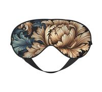 Masque pour les yeux double face à motif damassé, masque occultant pour les yeux toute la nuit pour homme et femme