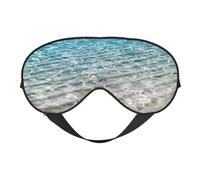Masque pour les yeux double face avec impression d'eau de mer transparente, occultant pour dormir, masque de sommeil confortable pour toutes les occasions