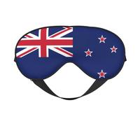 Masque pour les yeux double face avec imprimé drapeau de la Nouvelle-Zélande, design réglable, bloquant la lumière et respirant, adapté pour le repos et les voyages.