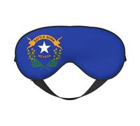 Masque pour les yeux double face avec imprimé drapeau de l'État du Nevada - Design réglable - Bloque la lumière et respirant - Convient pour le repos et les voyages.
