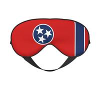 Masque pour les yeux double face avec imprimé drapeau de l'État du Tennessee - Design réglable - Bloque la lumière et respirant - Convient pour le repos et les voyages.