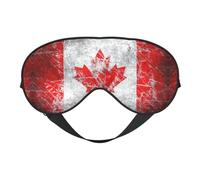 Masque pour les yeux double face avec imprimé drapeau du Canada rétro, occultant pour dormir, masque de sommeil confortable pour toutes les occasions