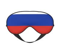 Masque pour les yeux double face avec imprimé drapeau russe, design réglable, bloquant la lumière et respirant, adapté pour le repos et les voyages.