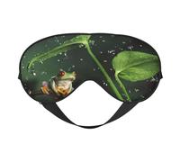 Masque pour les yeux double face avec imprimé grenouille d'arbre de la paix, occultant pour dormir, masque de sommeil confortable pour toutes les occasions