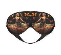 Masque pour les yeux double face avec imprimé papillon de danse, masque occultant pour les yeux toute la nuit pour homme et femme