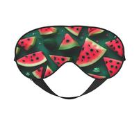 Masque pour les yeux double face avec imprimé pastèque de rêve - Design réglable - Bloque la lumière et respirant - Convient pour le repos et les voyages.