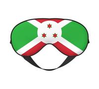 Masque pour les yeux double face avec motif drapeau du Burundi - Design réglable - Bloque la lumière et respirant - Convient pour le repos et les voyages.