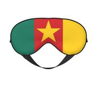 Masque pour les yeux double face avec motif drapeau du Cameroun - Design réglable - Bloque la lumière et respirant - Convient pour le repos et les voyages.