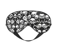 Masque pour les yeux double face avec motif tête de mort, occultant pour dormir, masque de sommeil confortable pour toutes les occasions