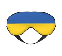 Masque pour les yeux double face Drapeau de l'Ukraine avec sangle réglable