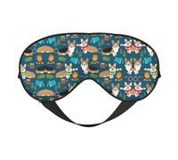 Masque pour les yeux double face imprimé Corgi, occultant pour dormir, masque de sommeil confortable pour toutes les occasions