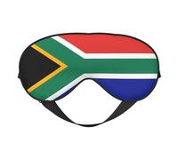 Masque pour les yeux double face imprimé drapeau de l'Afrique du Sud - Design réglable - Bloque la lumière et respirant - Convient pour le repos et les voyages.