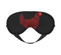 Masque pour les yeux double face imprimé poulet rouge, occultant pour dormir, masque de sommeil confortable pour toutes les occasions