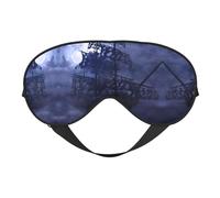 Masque pour les yeux double face motif bateau pirate pleine lune, occultant pour dormir, masque de sommeil confortable pour toutes les occasions
