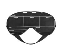 Masque pour les yeux double face noir à motif de film classique, occultant pour dormir, masque de sommeil confortable pour toutes les occasions