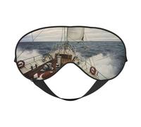 Masque pour les yeux double face Ocean Sailboat pour protéger les yeux