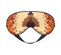 Masque pour les yeux doux à imprimé de dinde marron foncé - Ombre de nuit élastique, bandeau résistant à la lumière pour les yeux pour avion, yoga, voyage