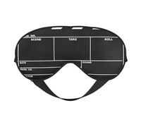 Masque pour les yeux doux à imprimé noir classique - Ombrage de nuit élastique - Bandeau résistant à la lumière pour avion, yoga, voyage