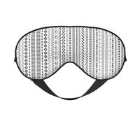 Masque pour les yeux doux à imprimé triangle bohème pour homme et femme - Confortable avec sangle réglable - Pour voyage, yoga, sieste, travail