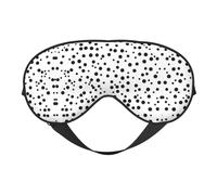 Masque pour les yeux doux à pois noirs et blancs, imprimé sur toute la surface, 96 % polyester, 4 % élasthanne