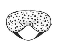 Masque pour les yeux doux à pois noirs et blancs. Unisexe, confortable et respirant, adapté pour le repos quotidien. Vous aide à entrer rapidement dans un sommeil profond.