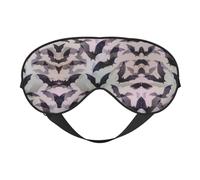 Masque pour les yeux doux avec imprimé chauve-souris d'Halloween - Sommeil confortable, bloque la lumière, couverture complète des yeux, idéal pour les voyages, la méditation