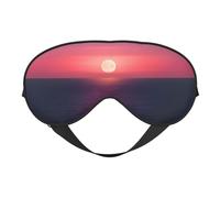 Masque pour les yeux doux avec imprimé lune en mer - Idéal pour la sieste - Pour voyage, camping, méditation, yoga