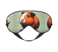 Masque pour les yeux doux avec motif de cochon d'Inde - Sommeil confortable - Ombre de nuit élastique - Couvre les yeux pour les voyages et la méditation