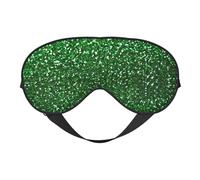 Masque pour les yeux doux double face à paillettes vertes, réversible, réglable pour un ajustement parfait, bloque la lumière