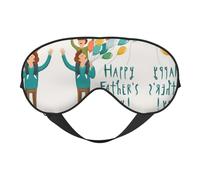 Masque pour les yeux doux double face imprimé Happy Fathers Day by Son design réversible, réglable pour un ajustement parfait, bloque la lumière du masque pour les yeux