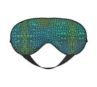 Masque pour les yeux doux double face imprimé peau d'alligator, design réversible, réglable pour un ajustement parfait, bloque la lumière du masque pour les yeux