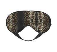 Masque pour les yeux doux double face imprimé peau de serpent, design réversible, réglable pour un ajustement parfait, bloque la lumière du masque pour les yeux