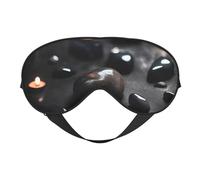 Masque pour les yeux doux en forme de cœur noir mystère unisexe confortable et respirant adapté au repos quotidien Aide à entrer rapidement dans un sommeil profond.