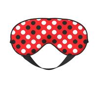 Masque pour les yeux doux et confortable avec imprimé à pois rouges et blancs