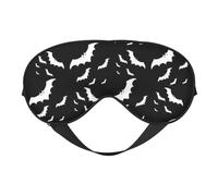Masque pour les yeux doux et confortable avec imprimé chauve-souris volantes pour Halloween