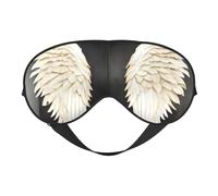 Masque pour les yeux doux et confortable avec imprimé plumes d'ange en soie