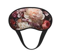 Masque pour les yeux doux et lavable avec de belles fleurs pour dormir, voyage, maison, hôtel, avion, camping