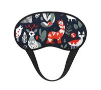 Masque pour les yeux doux et lavable avec imprimé d'animaux scandinaves pour bloquer la lumière