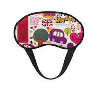 Masque pour les yeux doux et lavable avec imprimé journal scolaire en anglais pour dormir, voyage, maison, hôtel, avion, camping
